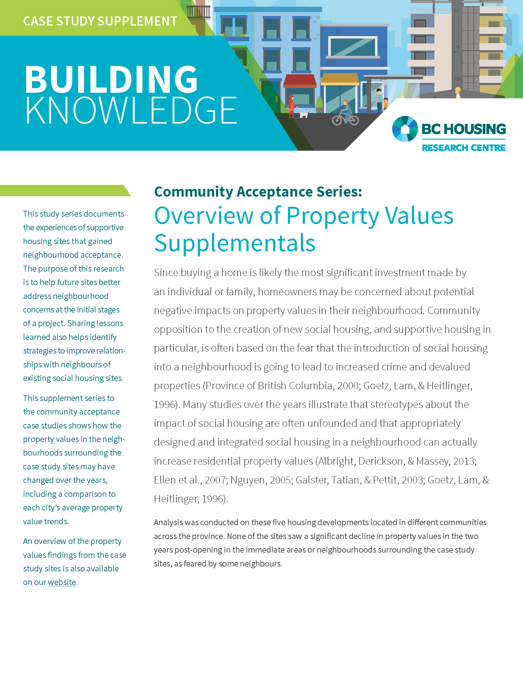 Community Acceptance Series Property Values Supplements Overview