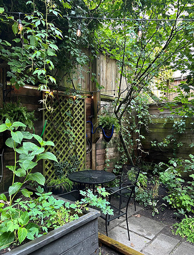 Courtyard garden in Vancouver after