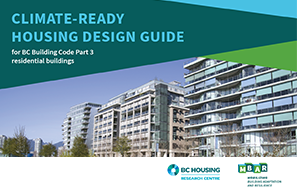 Cover of Climate-ready Housing Design Guide with image of modern building