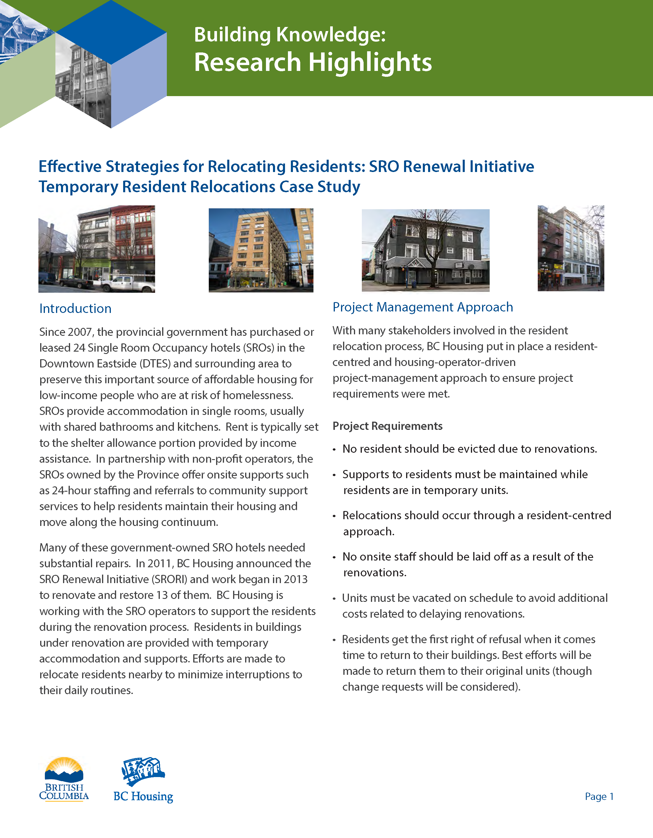 Effective Strategies for Relocating Residents: SRO Renewal Initiative ...