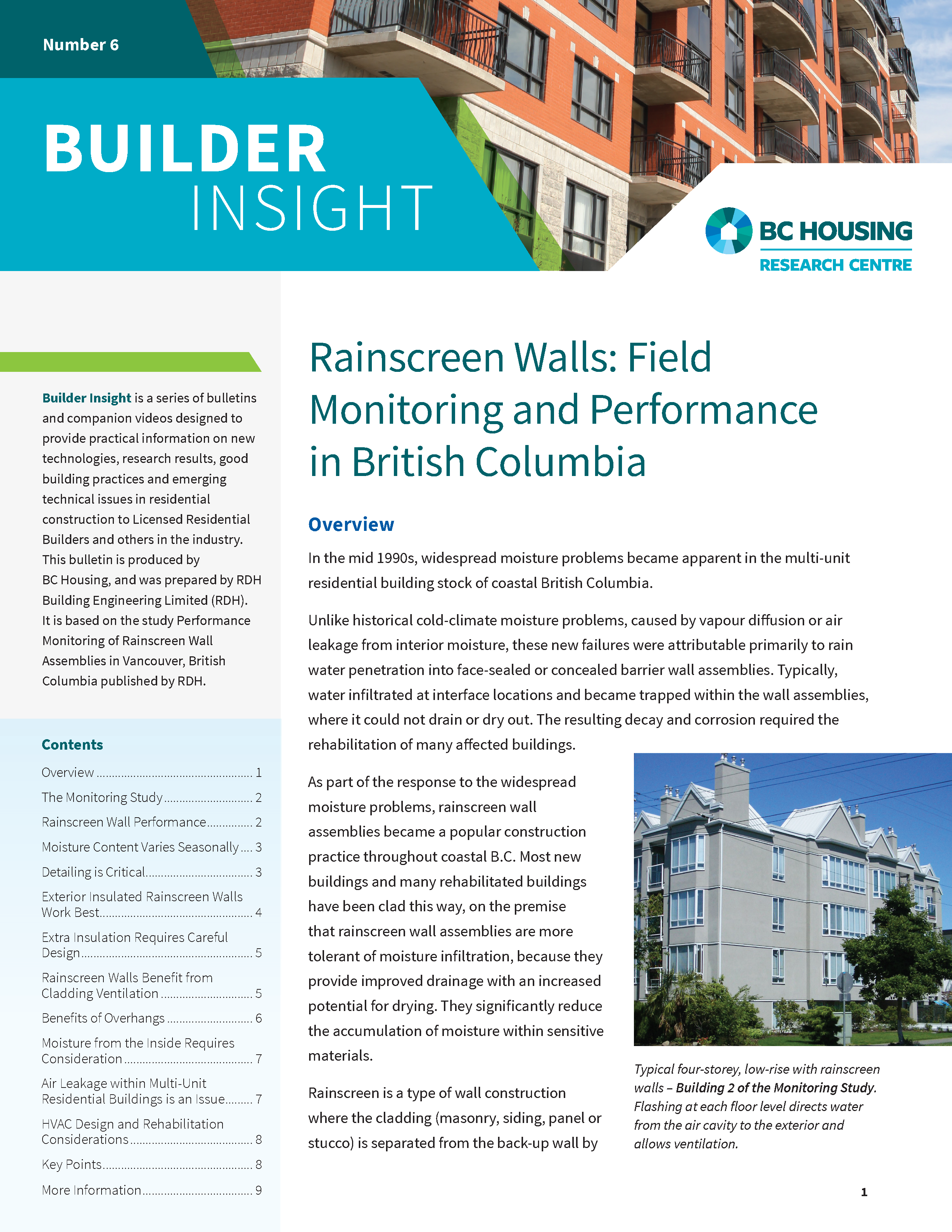 Builder Insight 06 - Rainscreen Walls - Research Centre - BC Housing