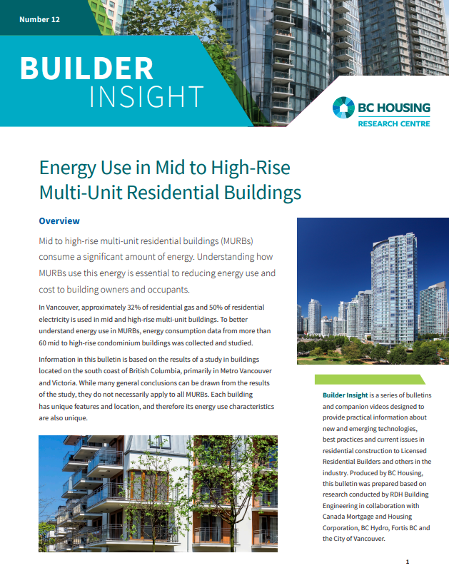 Builder Insight 12 - Energy Use in Mid to High-Rise Multi-Unit ...