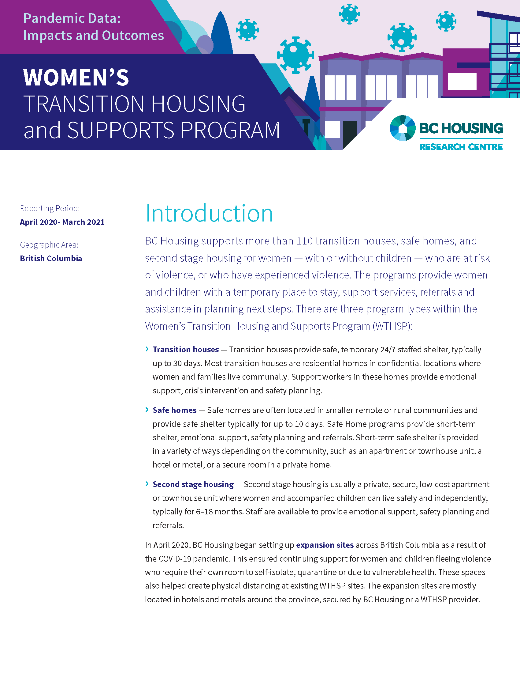 Pandemic Data Impacts and Women's Transition Housing