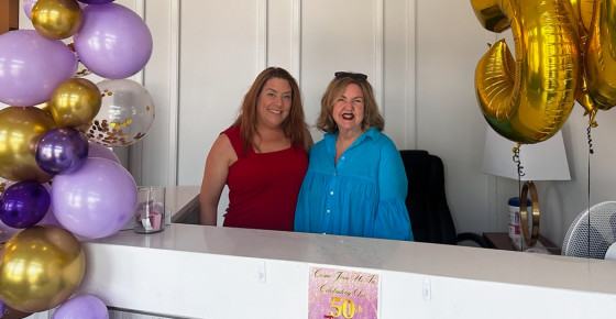 L-R: MLA Megan Dykeman and Ishtar WRS Exec. Dir. Maureen Berlin