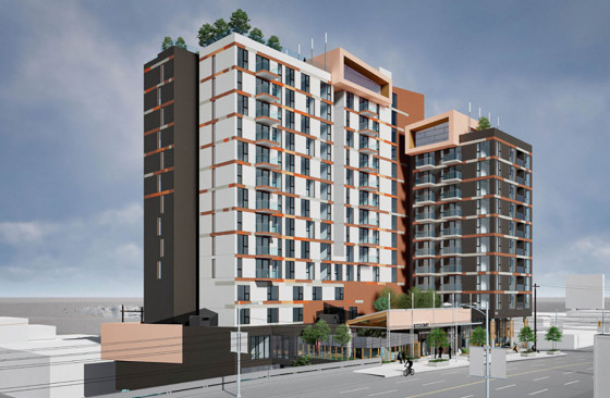 Rendering of large multi storey housing building