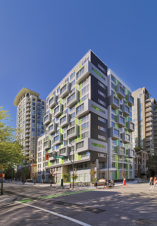 Jubilee House apartment complex viewed from street level