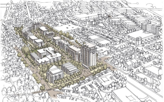 A sketched map of the Nigel Valley development.