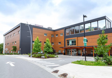 Exterior of health building at sumiqwuelu