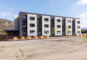 Front view of the OKanagan Falls Building