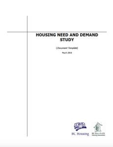 Housing Needs and Demands Study (Template)