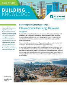 Redevelopment Case Study Series: Pleasantvale Housing, Kelowna