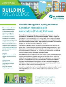 Scattered-Site Supportive Housing SROI Case Study Series: Canadian Mental Health Association, Kelowna