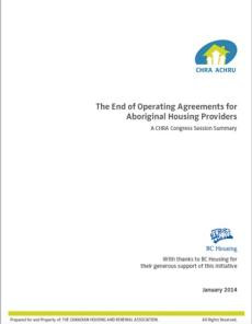 End of Operating Agreements for Aboriginal Housing Providers