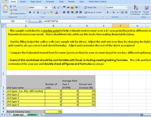 Rent Forecast Spreadsheet