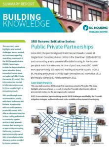 SRO Renewal Initiative Series: Public Private Partnerships