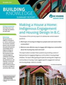 Making a House a Home: Indigenous Engagement and Housing Design in BC
