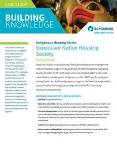 Indigenous Housing Series: Vancouver Native Housing Society