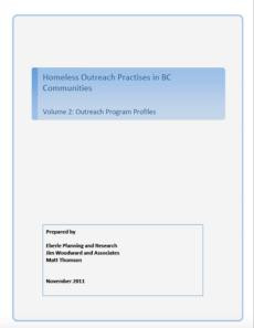 Homeless Outreach Practises in BC Communities Vol. 2: Outreach Program Profiles