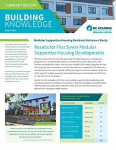 Modular Supportive Housing Resident Outcomes