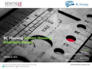 BC Housing Seniors Housing Intentions Survey