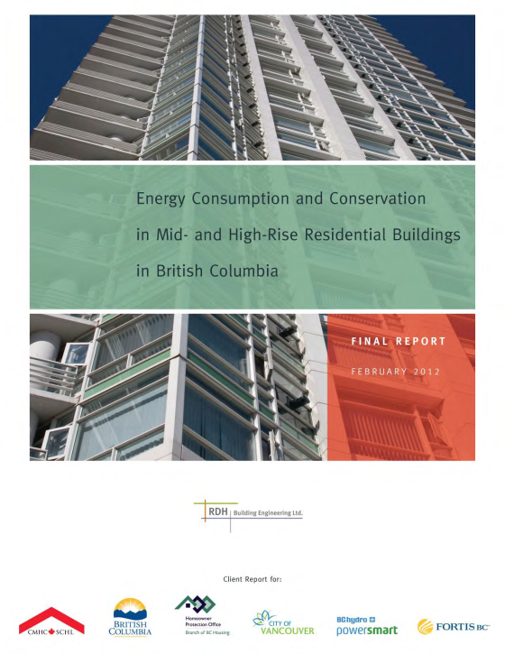 Energy Consumption and Conservation in Mid - and High-Rise Residential Buildings in British Columbia