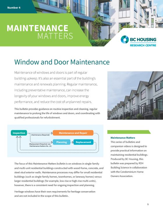 Maintenance Matters 04 - Residential Windows and Exterior Doors