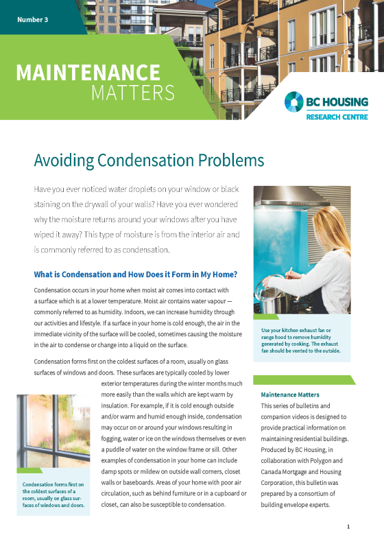 Maintenance Matters 03 - Avoiding Condensation Problems