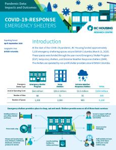 Pandemic Data: Impacts and Outcomes - COVID-19-Response Emergency Shelters