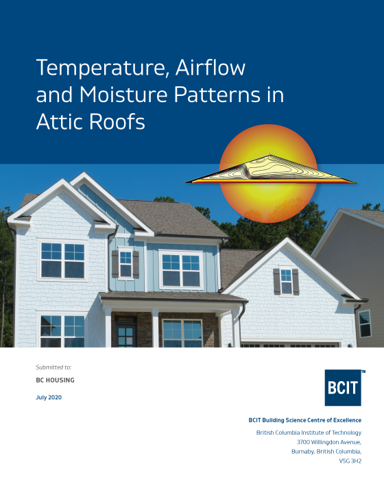 Temperature, Airflow and Moisture Patterns in Attic Roofs