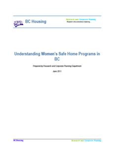 Understanding Women's Safe Home Programs in B.C.