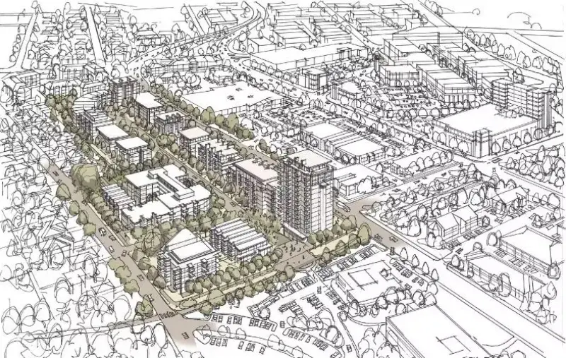 A sketched map of the Nigel Valley development.